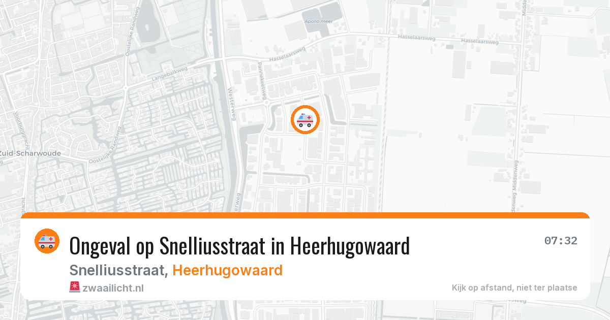 Ongeval op Snelliusstraat in Heerhugowaard — 26 jan 2026