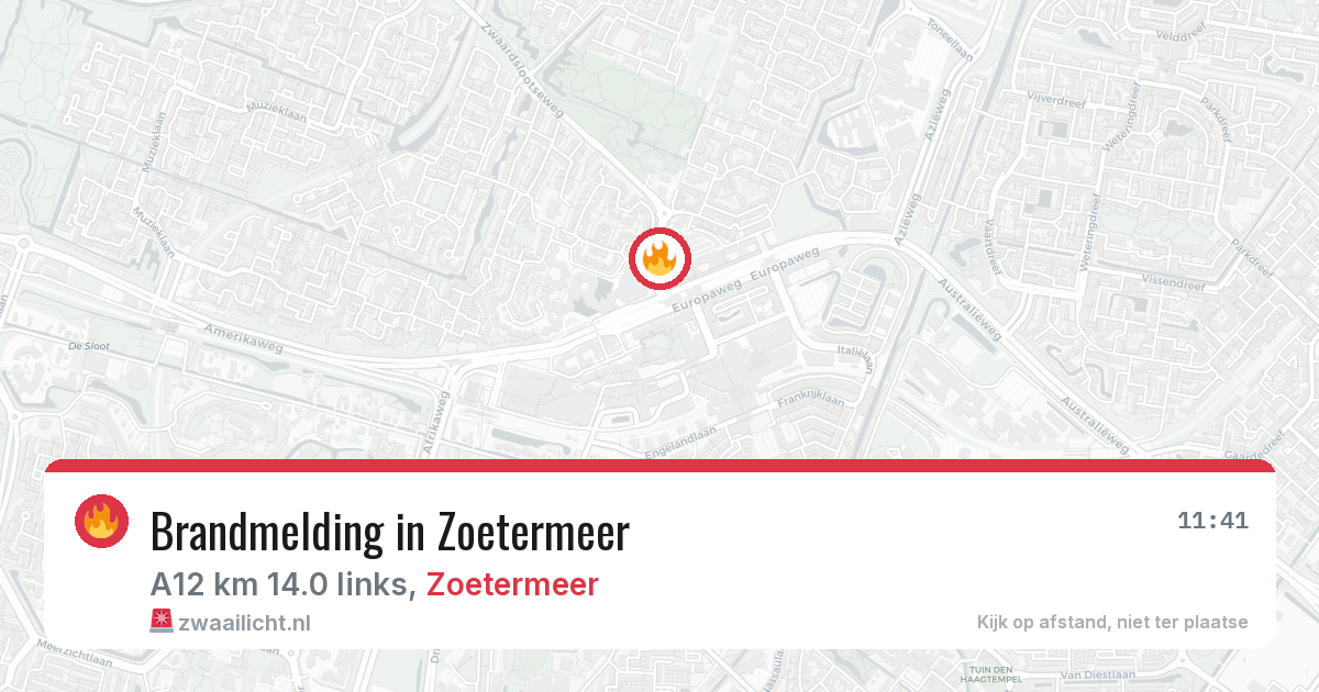 Brandmelding in Zoetermeer — 7 jul 2026