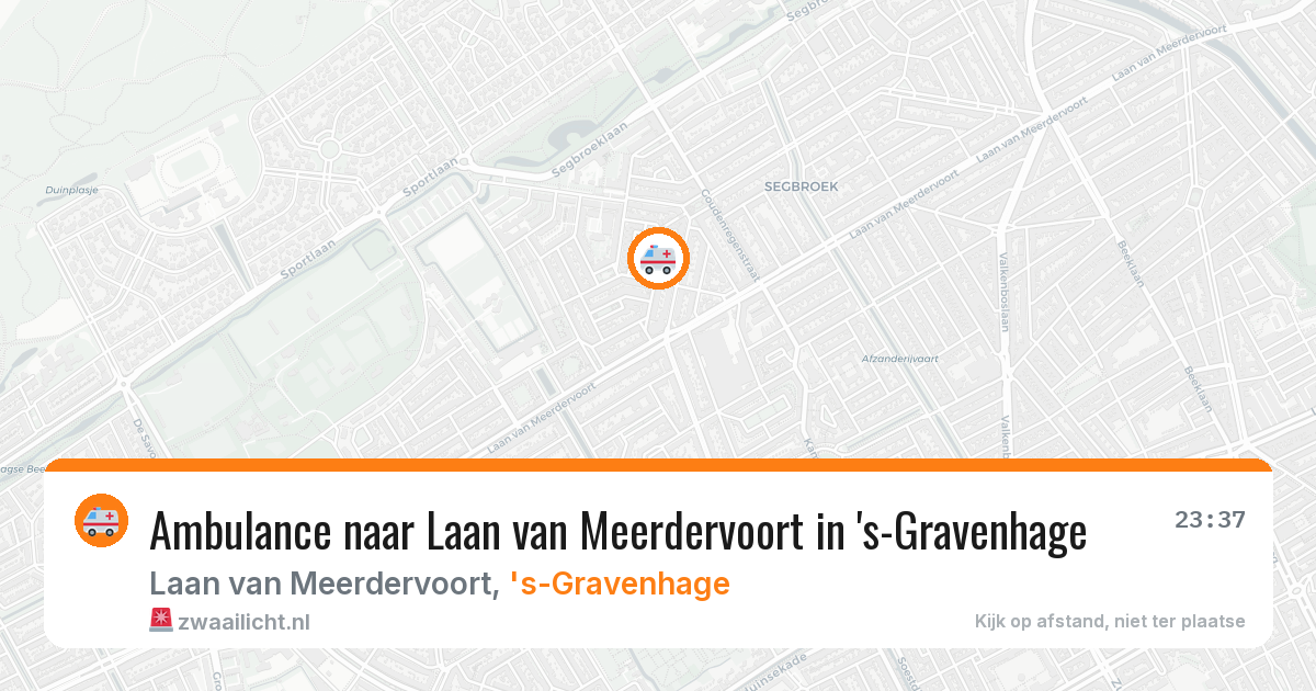 Ambulance naar Laan van Meerdervoort in 's-Gravenhage — 13 aug 2026