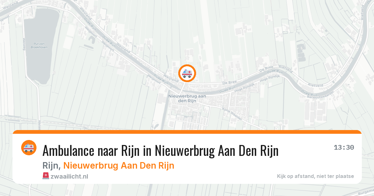 Ambulance naar Rijn in Nieuwerbrug Aan Den Rijn — 11 apr 2026