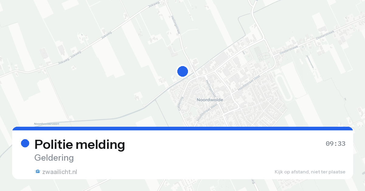Politie melding — 9 aug 2026