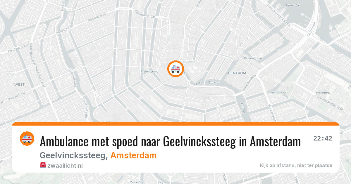 Ambulance met spoed naar Geelvinckssteeg in Amsterdam — 24 jun 2026