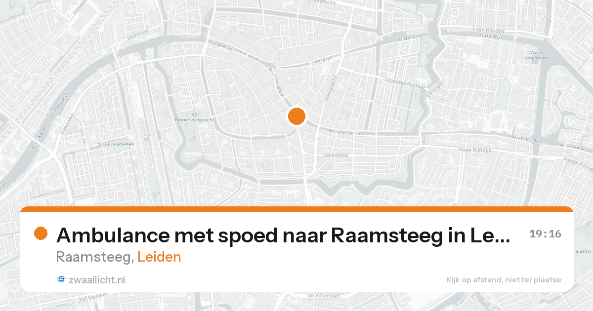 Ambulance met spoed naar Raamsteeg in Leiden — 30 apr 2026