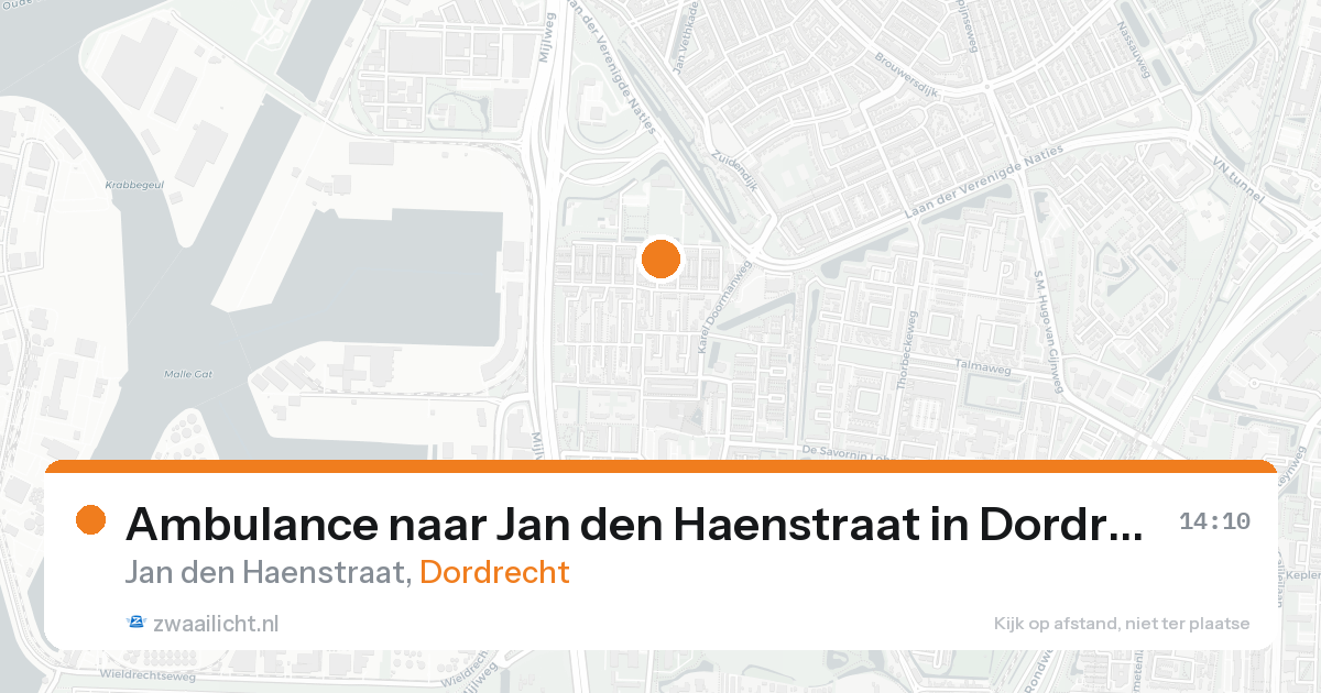 Ambulance naar Jan den Haenstraat in Dordrecht — 18 aug 2026