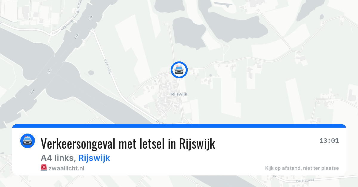 Verkeersongeval met letsel in Rijswijk — 4 apr 2026