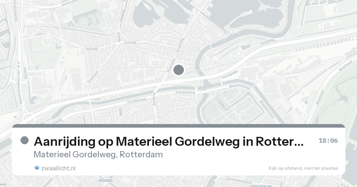 Aanrijding op Materieel Gordelweg in Rotterdam — 31 jan 2026