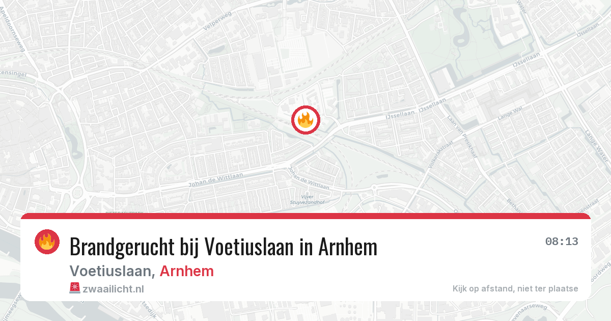 Brandgerucht bij Voetiuslaan in Arnhem — 20 jun 2026