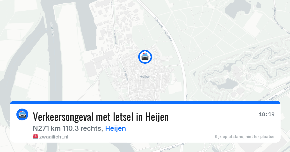 Verkeersongeval met letsel in Heijen — 26 jul 2026