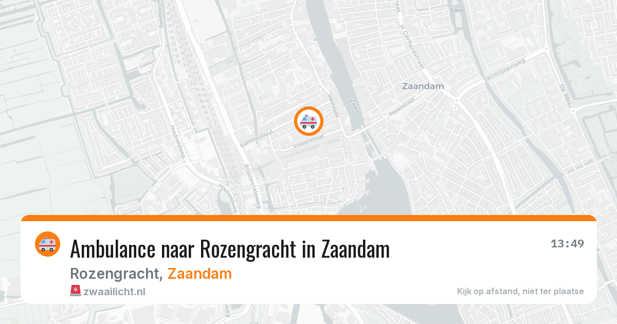 Ambulance naar Rozengracht in Zaandam — 31 jul 2026