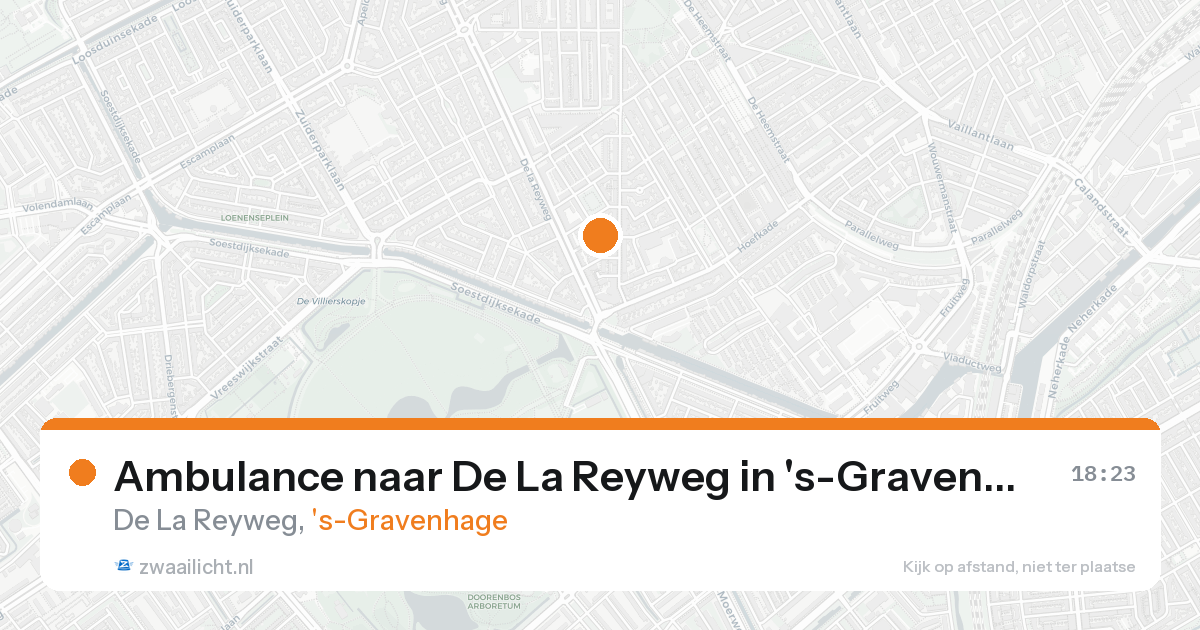 Ambulance naar De La Reyweg in 's-Gravenhage — 19 mei 2026
