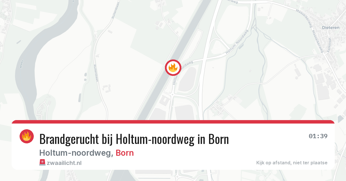 Brandgerucht bij Holtum-noordweg in Born — 21 jun 2026