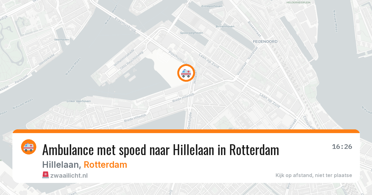 Ambulance met spoed naar Hillelaan in Rotterdam — 29 apr 2026
