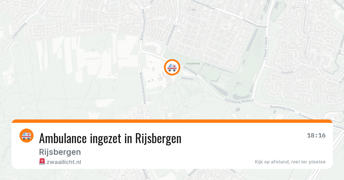 Ambulance ingezet in Rijsbergen — 29 jan 2026