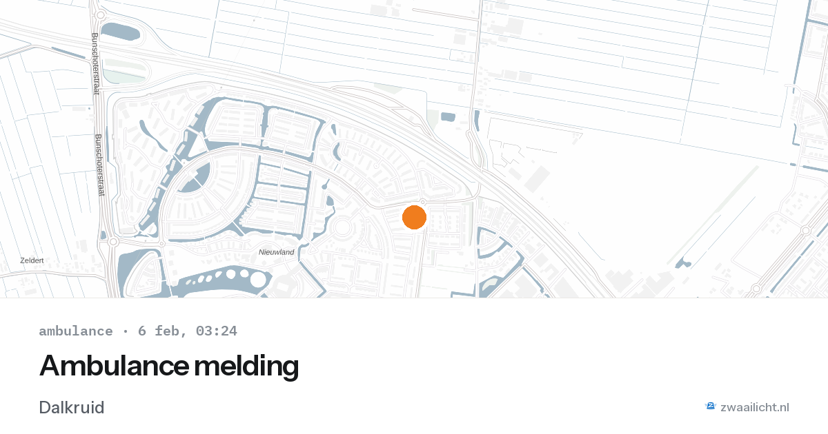 Ambulance melding — 6 feb 2026