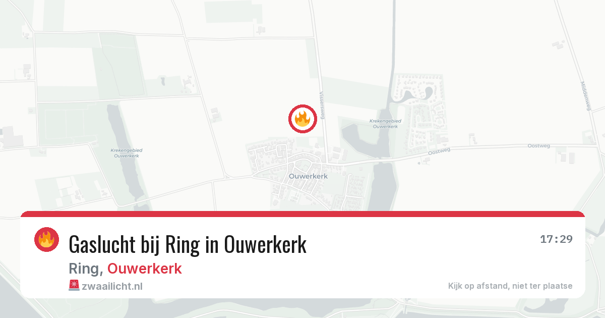 Gaslucht bij Ring in Ouwerkerk — 31 jul 2026