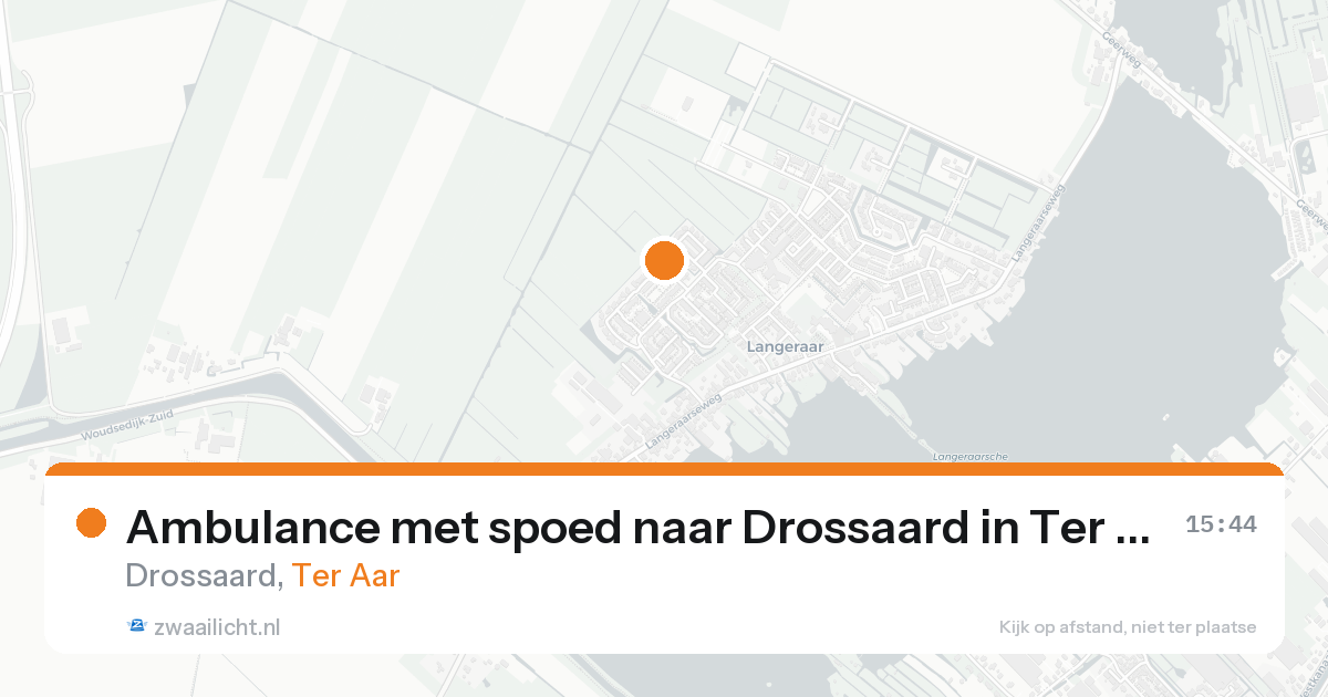 Ambulance met spoed naar Drossaard in Ter Aar — 23 aug 2026