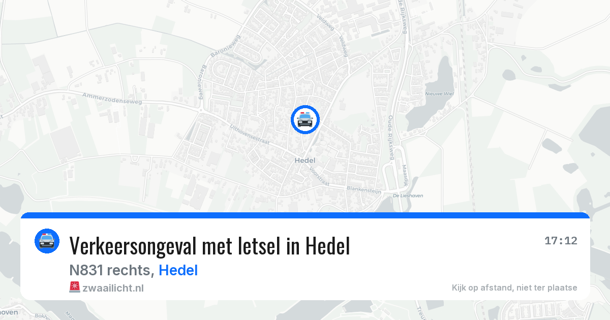 Verkeersongeval met letsel in Hedel — 15 jun 2026