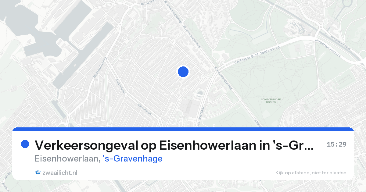 Verkeersongeval op Eisenhowerlaan in 's-Gravenhage — 25 aug 2026