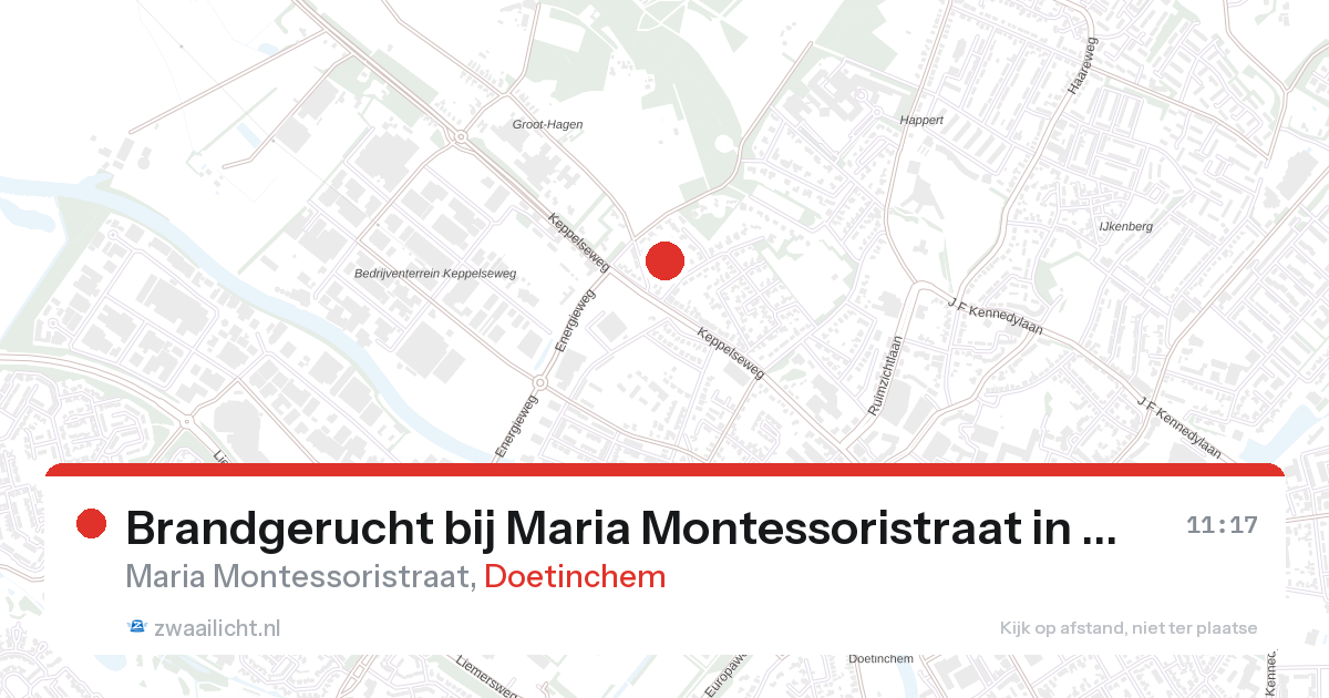 Brandgerucht bij Maria Montessoristraat in Doetinchem — 26 aug 2026