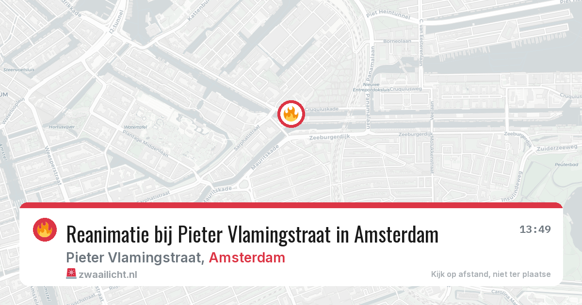 Reanimatie bij Pieter Vlamingstraat in Amsterdam — 24 jul 2026
