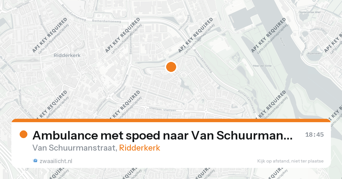 Ambulance met spoed naar Van Schuurmanstraat in Ridderkerk — 26 aug 2026