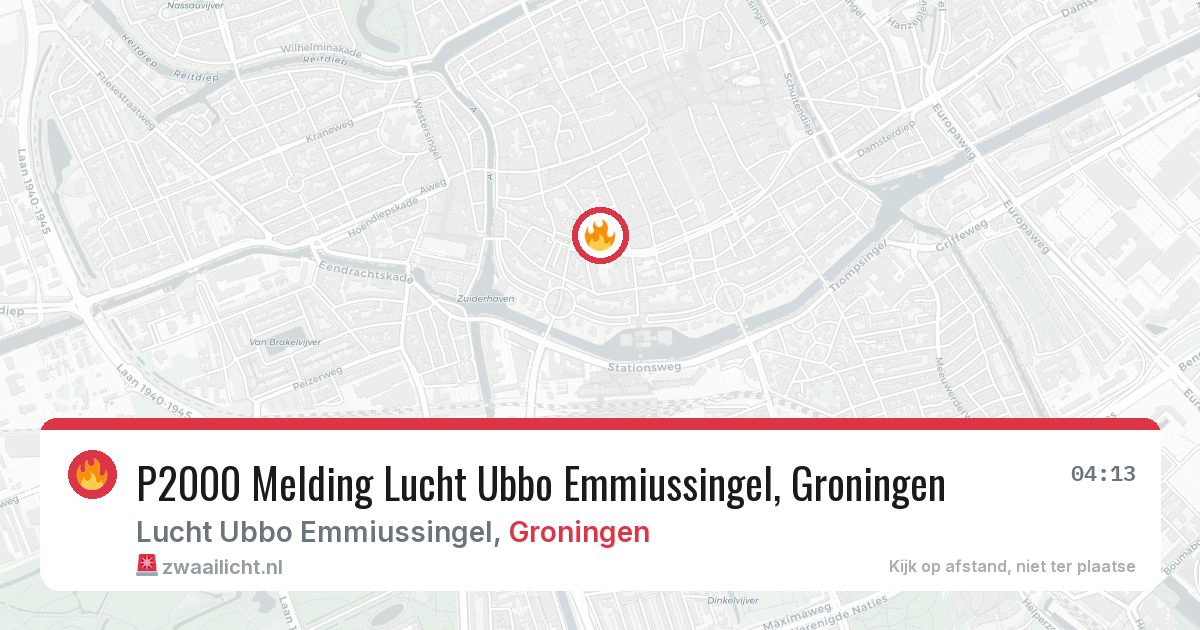 P2000 Melding Lucht Ubbo Emmiussingel, Groningen — 30 jan 2026