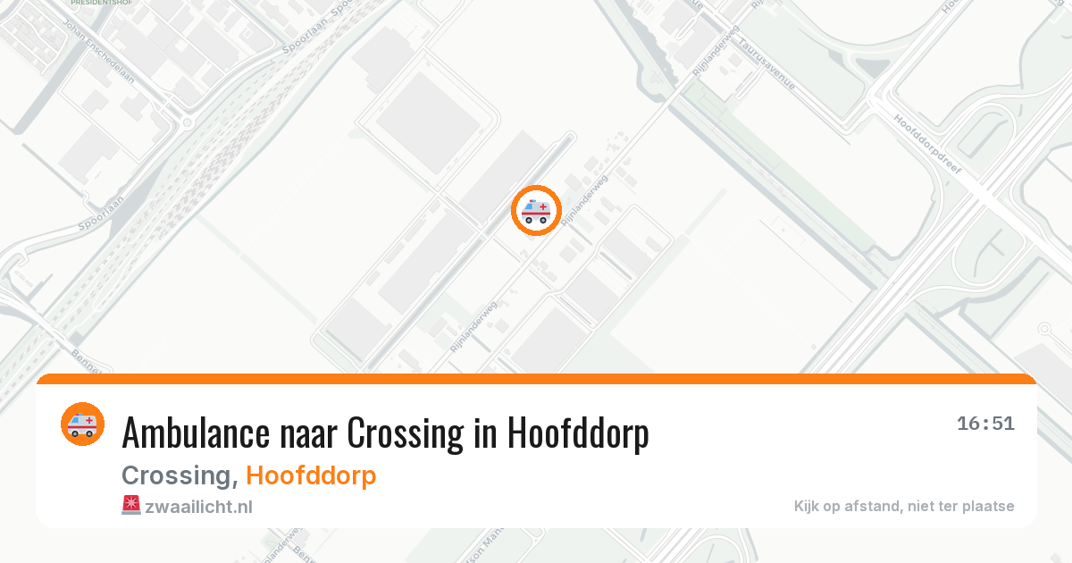 Ambulance naar Crossing in Hoofddorp — 31 mei 2026