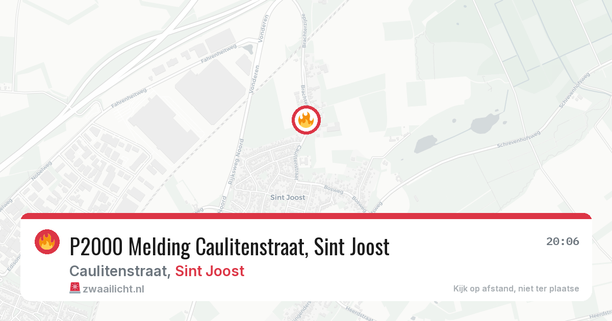 P2000 Melding Caulitenstraat, Sint Joost — 13 apr 2026