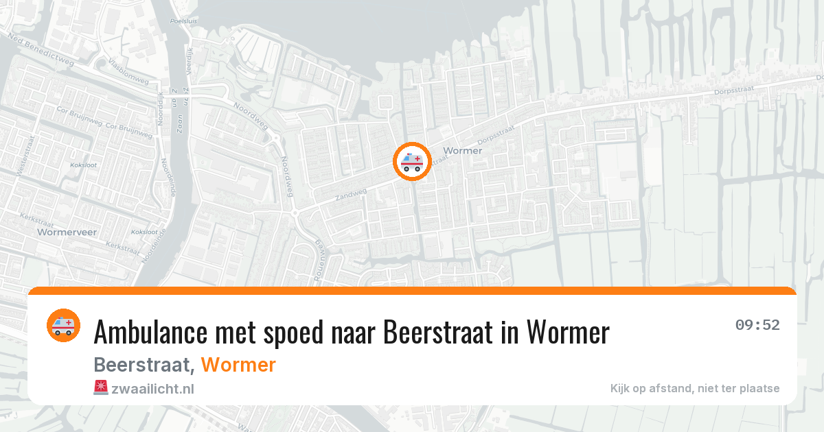 Ambulance met spoed naar Beerstraat in Wormer — 1 aug 2026