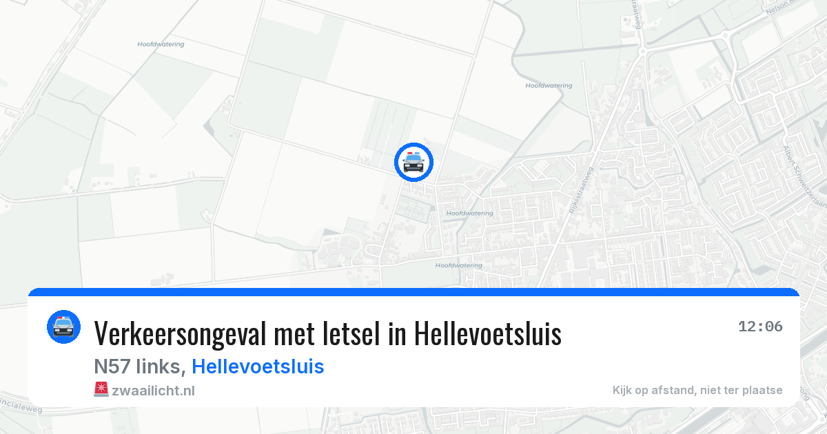 Verkeersongeval met letsel in Hellevoetsluis — 13 aug 2026