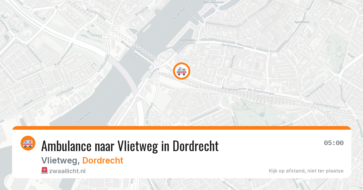 Ambulance naar Vlietweg in Dordrecht — 28 mrt 2026