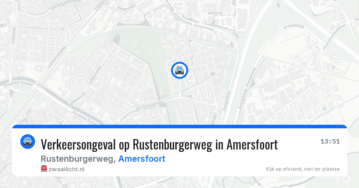 Verkeersongeval op Rustenburgerweg in Amersfoort — 29 jul 2026