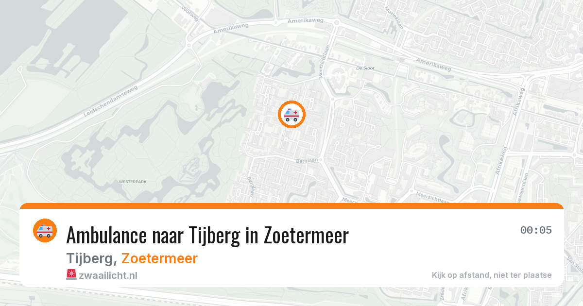 Ambulance naar Tijberg in Zoetermeer — 12 mei 2026
