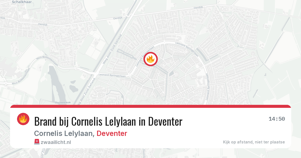 Brand bij Cornelis Lelylaan in Deventer — 8 aug 2026