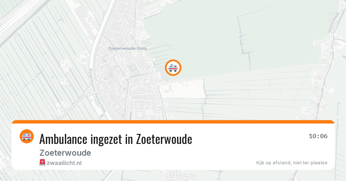 Ambulance ingezet in Zoeterwoude — 12 jul 2026