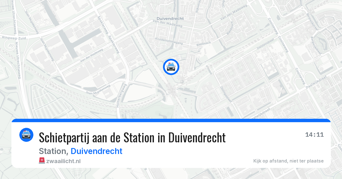 Schietpartij aan de Station in Duivendrecht — 1 aug 2026