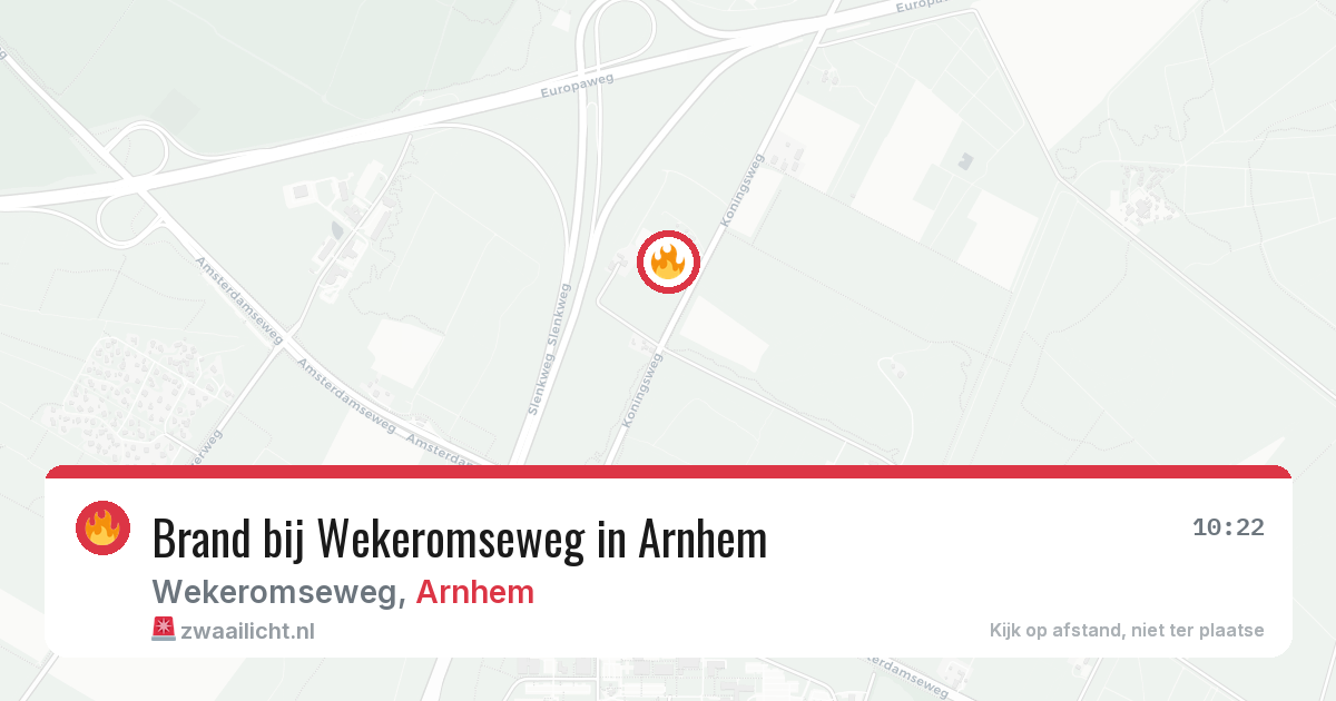 Brand bij Wekeromseweg in Arnhem — 28 jun 2026