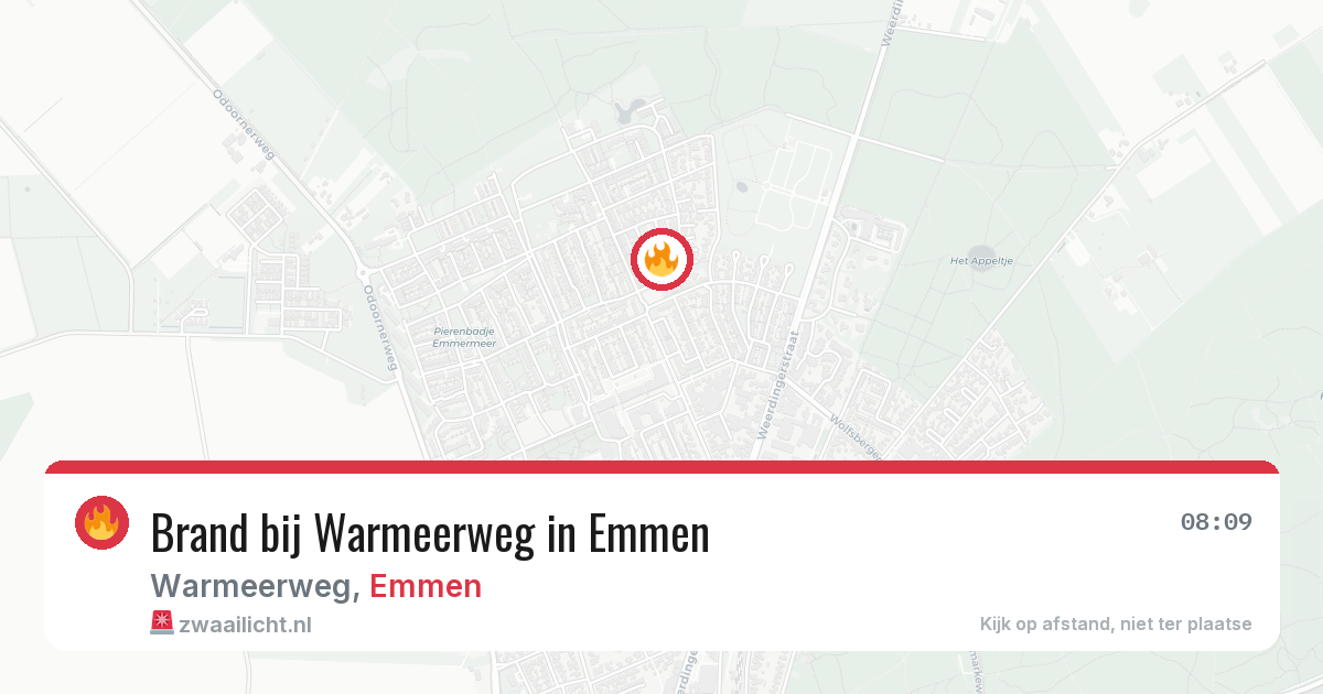 Brand bij Warmeerweg in Emmen — 4 jun 2026