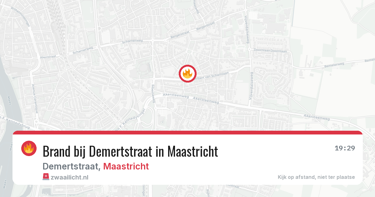 Brand bij Demertstraat in Maastricht — 13 mei 2026