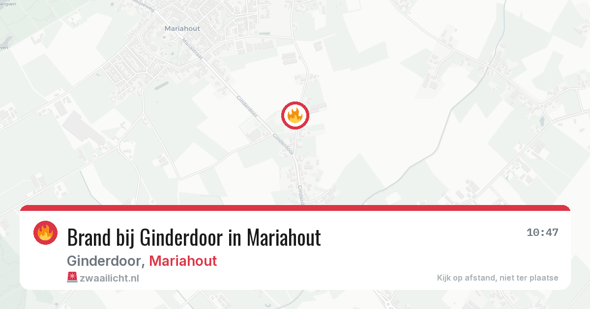 Brand bij Ginderdoor in Mariahout — 27 jun 2026