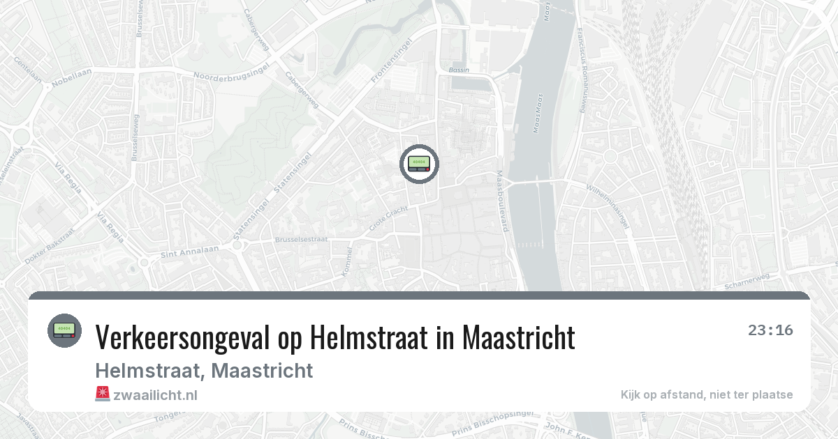 Verkeersongeval op Helmstraat in Maastricht — 27 jul 2026