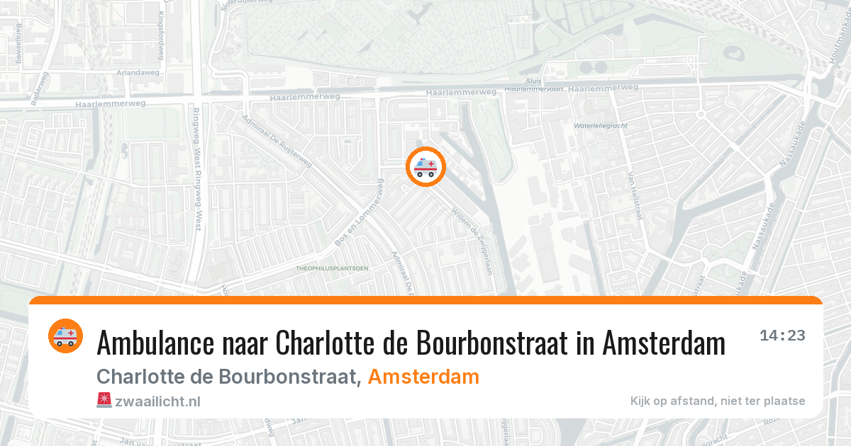 Ambulance naar Charlotte de Bourbonstraat in Amsterdam — 25 mei 2026