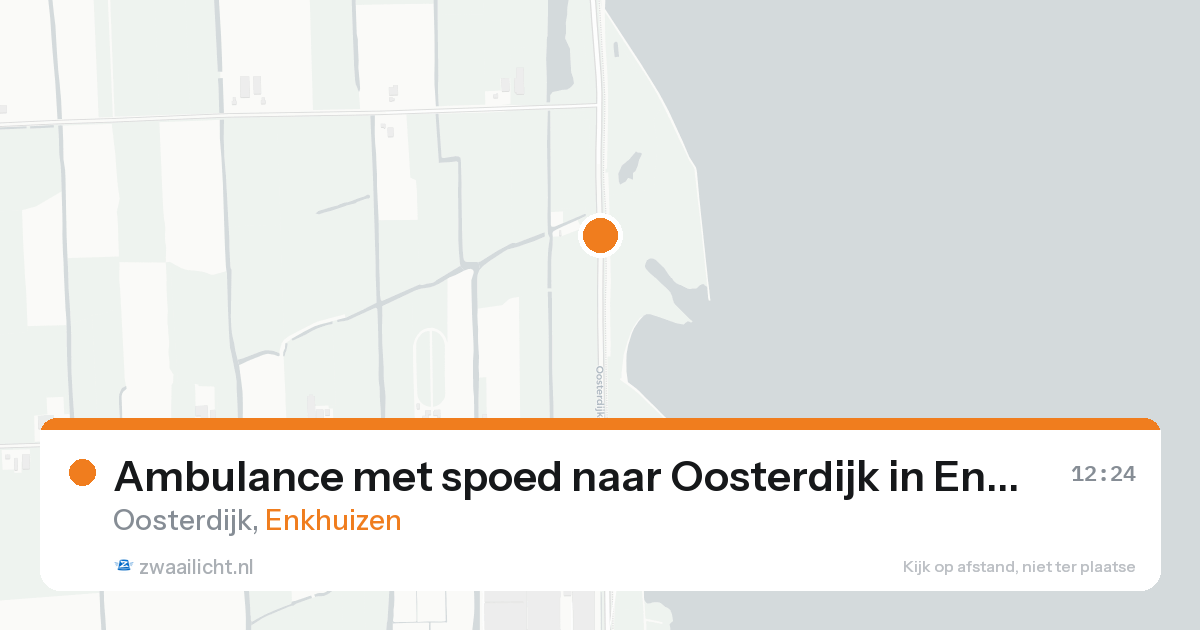 Ambulance met spoed naar Oosterdijk in Enkhuizen — 24 aug 2026
