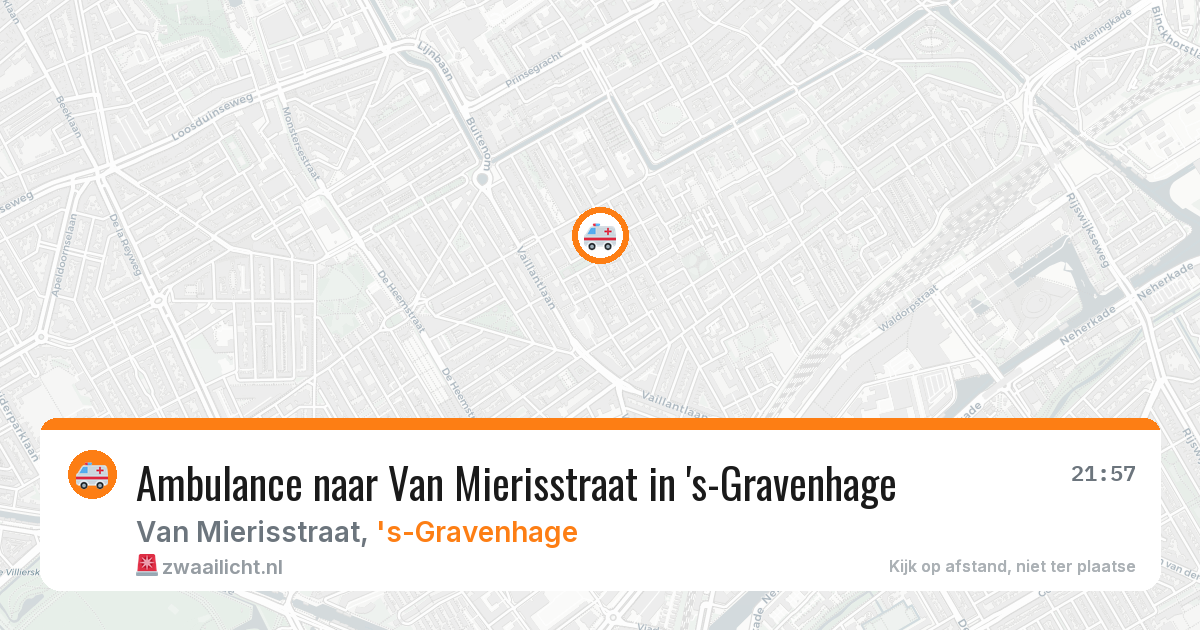 Ambulance naar Van Mierisstraat in 's-Gravenhage — 21 apr 2026