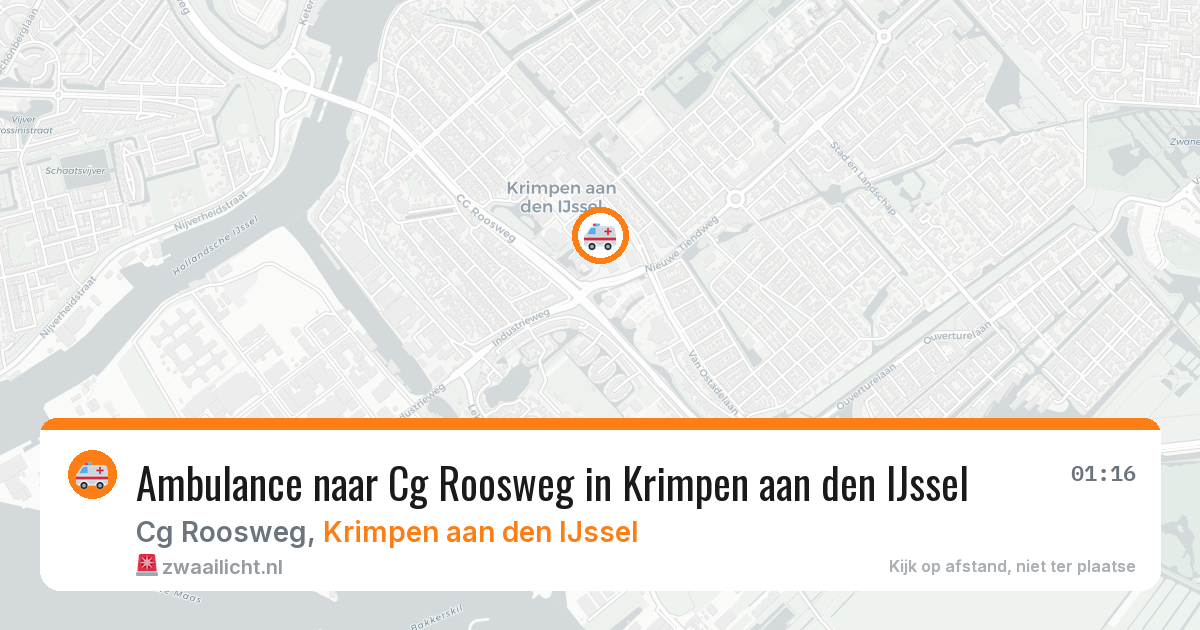 Ambulance naar Cg Roosweg in Krimpen aan den IJssel — 22 mei 2026