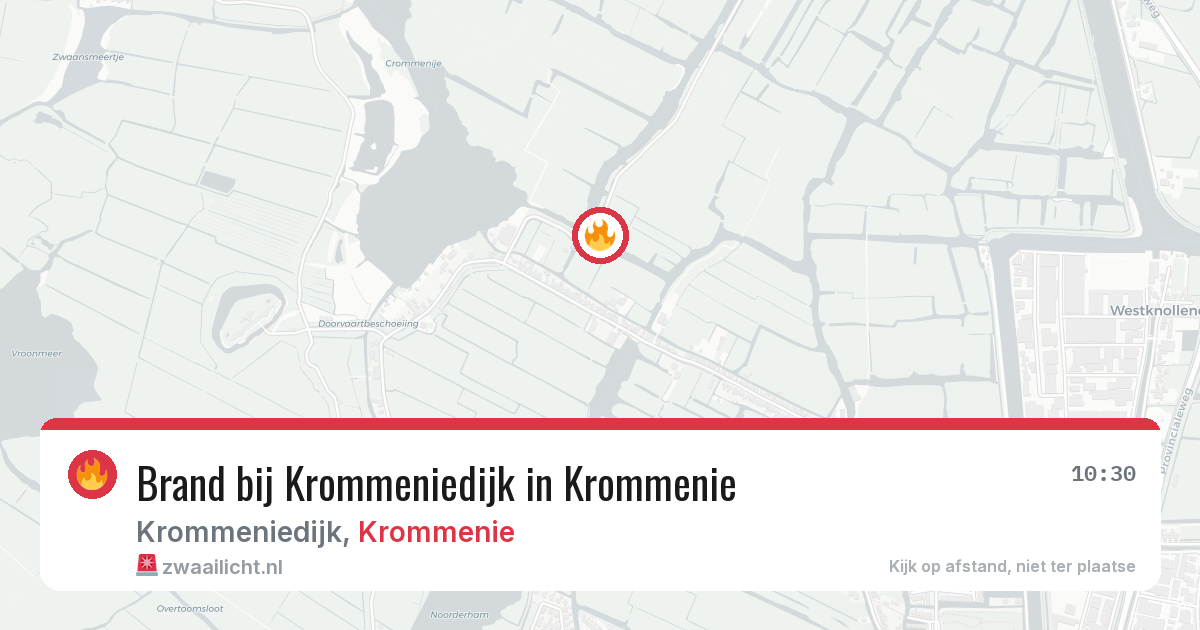 Brand bij Krommeniedijk in Krommenie — 9 aug 2026