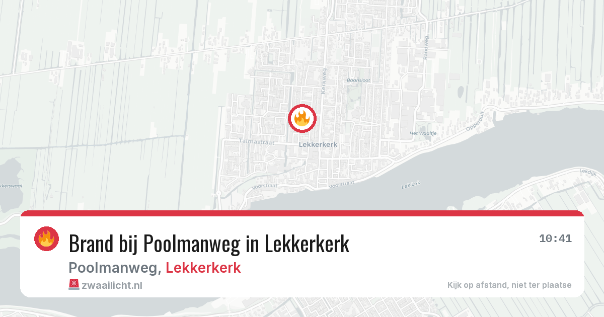 Brand bij Poolmanweg in Lekkerkerk — 27 jun 2026