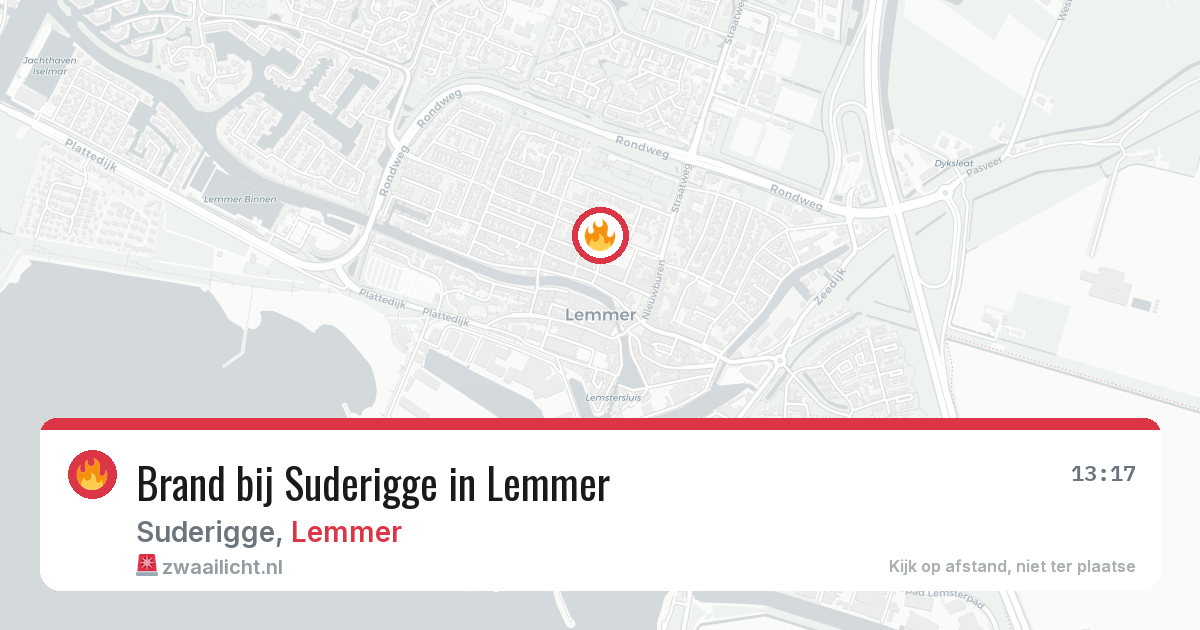 Brand bij Suderigge in Lemmer — 27 jun 2026