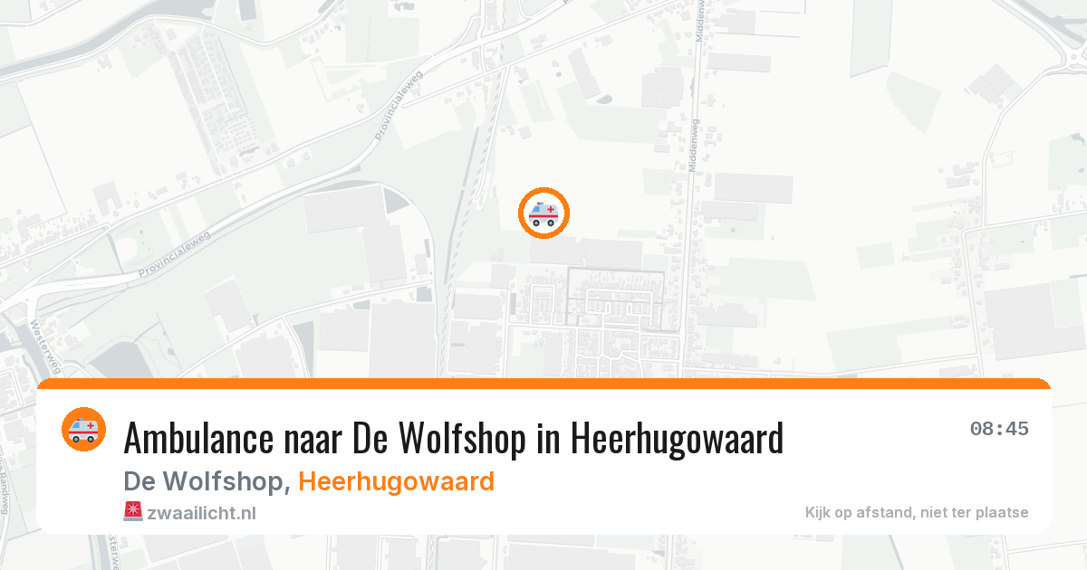 Ambulance naar De Wolfshop in Heerhugowaard — 21 apr 2026