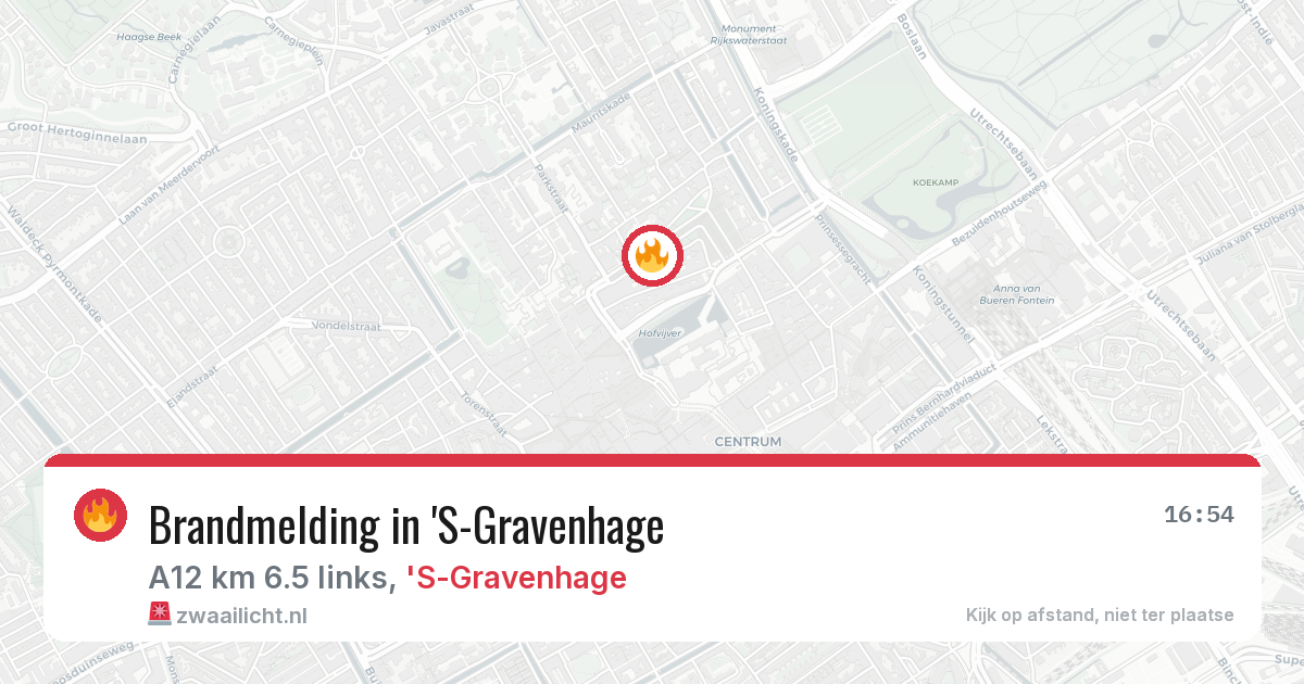 Brandmelding in 'S-Gravenhage — 6 aug 2026